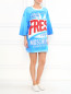 Платье свободного кроя с принтом Moschino Couture  –  Модель Общий вид