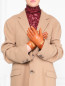 Перчатки из кожи с логотипом Moschino  –  МодельОбщийВид