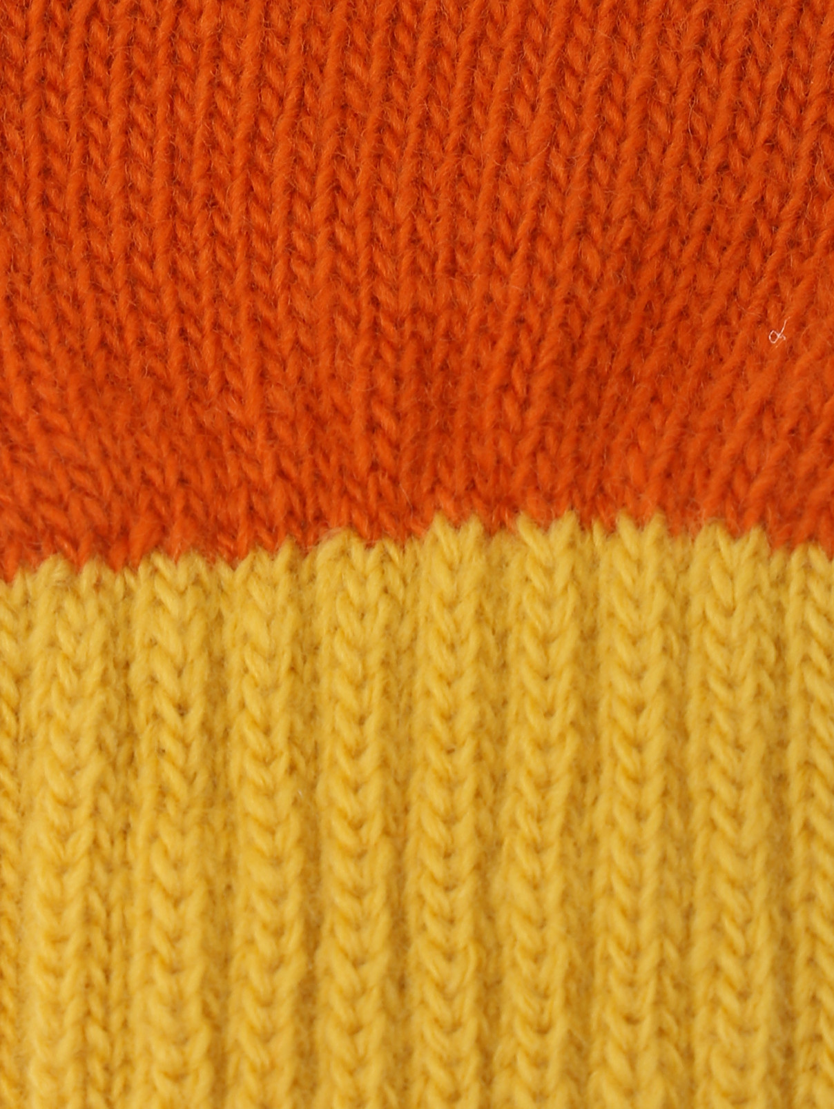 Шерстяные перчатки колор блок Il Gufo  –  Деталь1  – Цвет:  Оранжевый