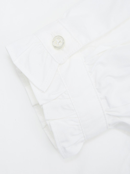 Блуза из хлопка с оборкой на планке - Деталь1