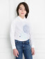 Рубашка из хлопка с вышивкой и принтом Baby Dior  –  Модель Верх-Низ