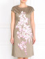 Платье из хлопка с цветочным узором Max Mara  –  Модель Верх-Низ