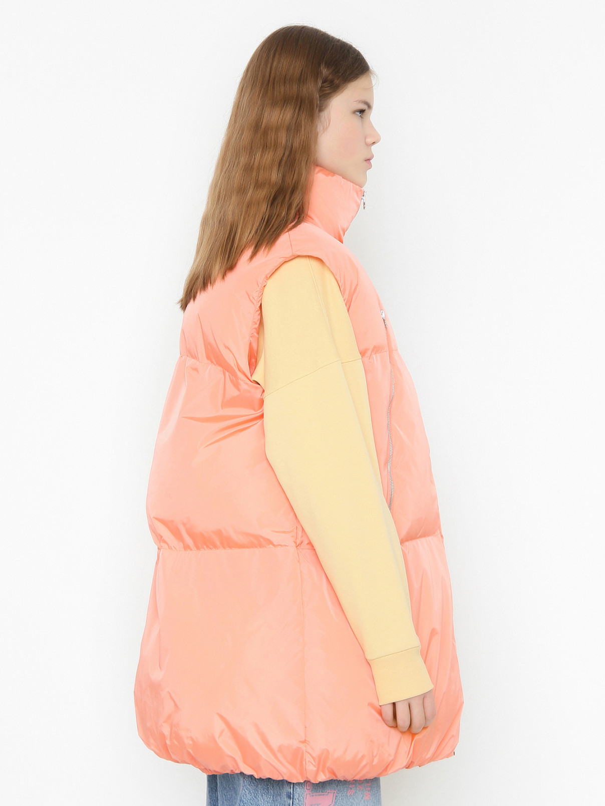 Утепленный жилет с карманами MM6  –  МодельВерхНиз2  – Цвет:  Оранжевый