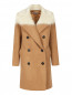Двубортное пальто из шерсти и мохера Sportmax  –  Общий вид