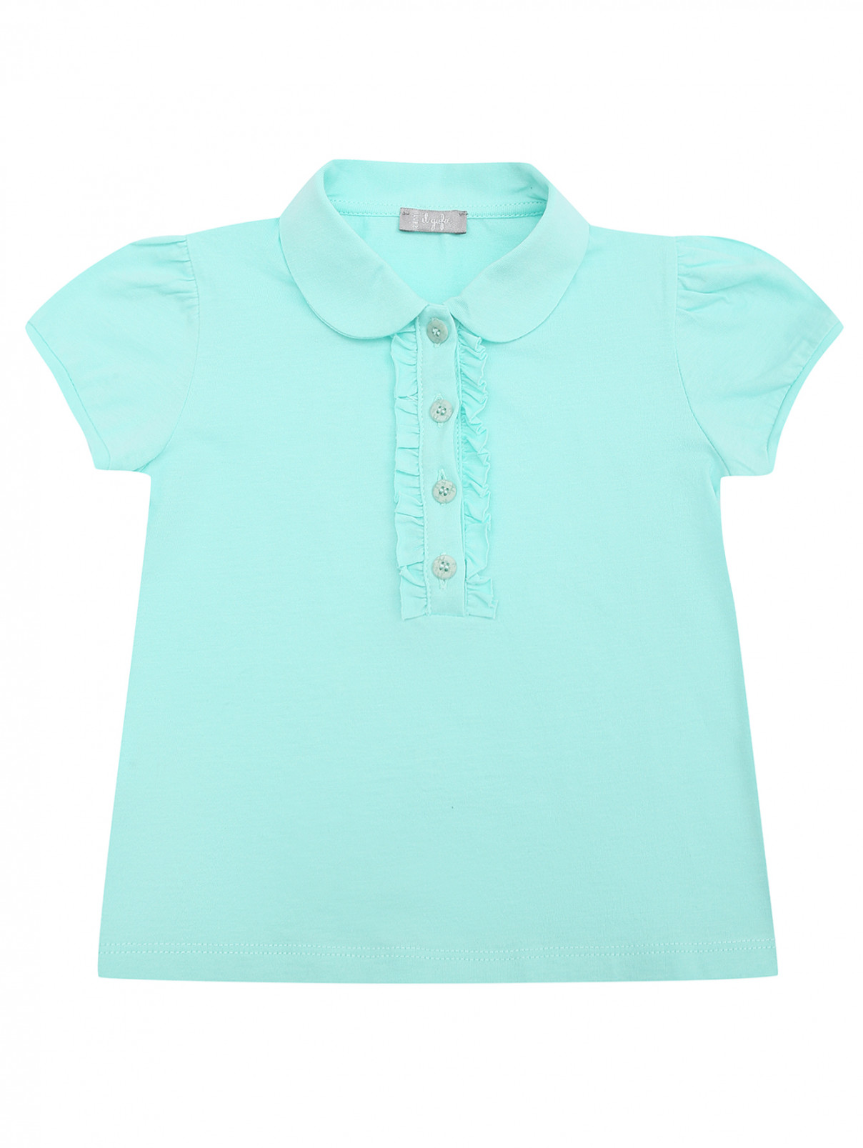 Трикотажная блуза с коротким рукавом Il Gufo  –  Общий вид  – Цвет:  Зеленый