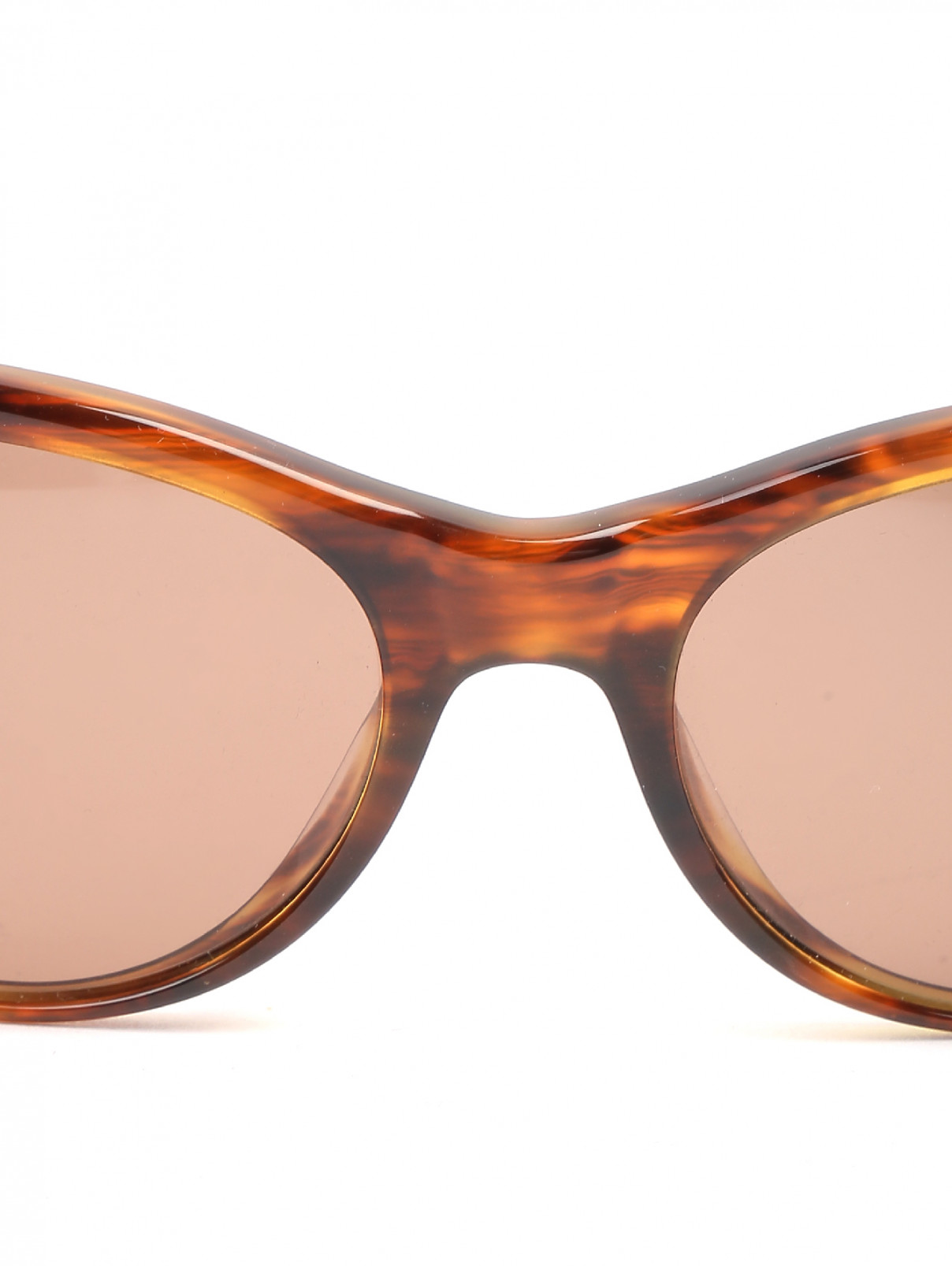Солнцезащитные очки в пластиковой оправе с узором Oliver Peoples  –  Деталь1  – Цвет:  Коричневый