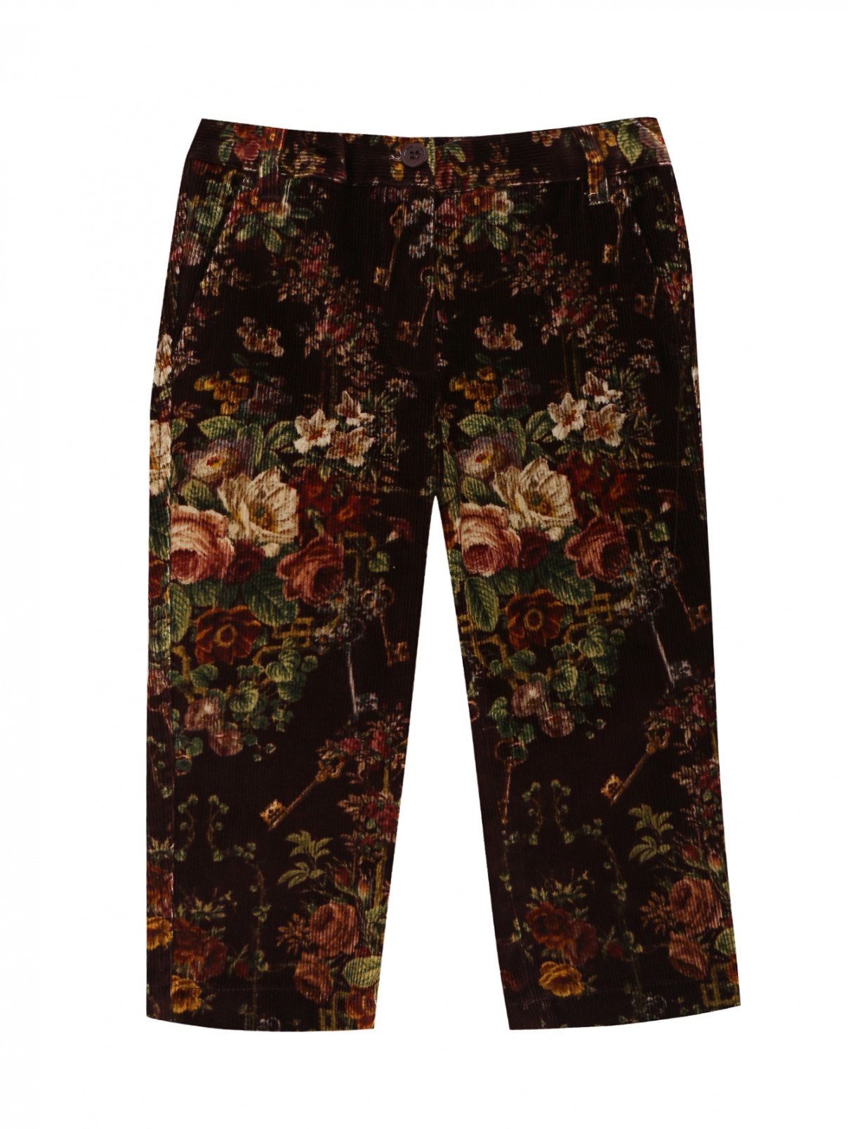 Брюки из хлопка с узором Dolce & Gabbana  –  Общий вид  – Цвет:  Узор