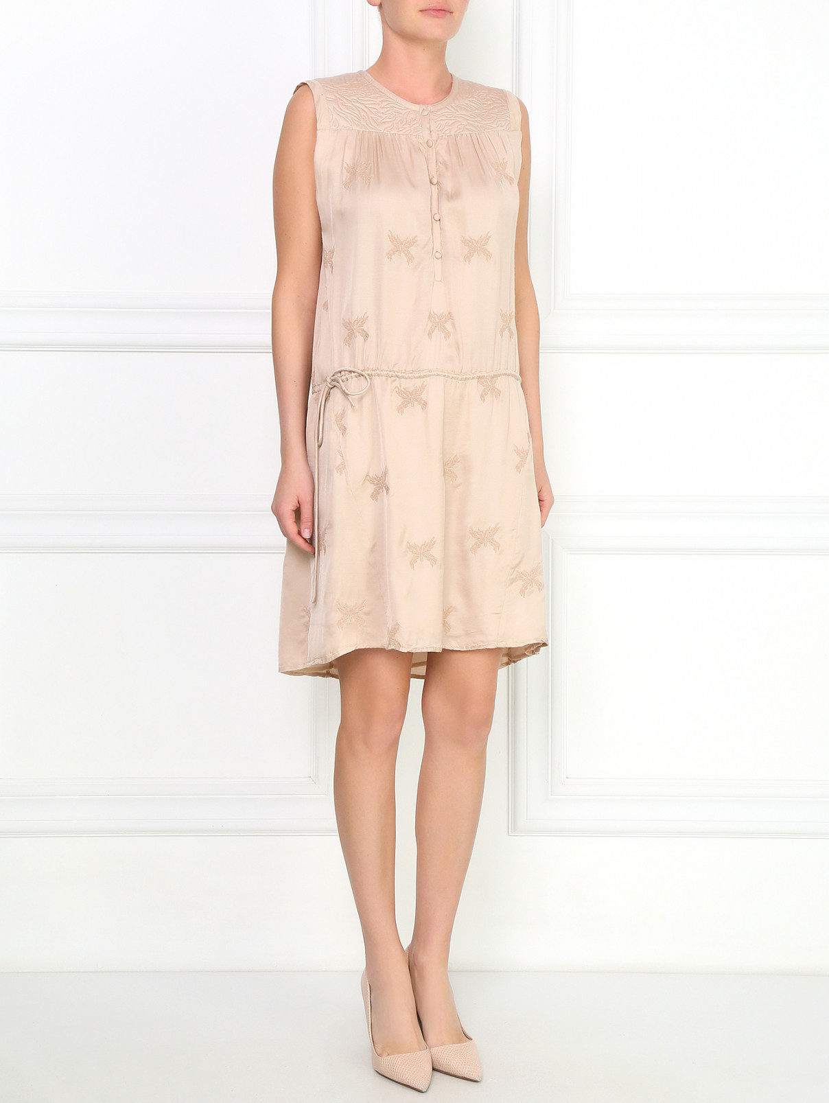 Платье-мини с вышивкой Zadig&Voltaire  –  Модель Общий вид  – Цвет:  Розовый