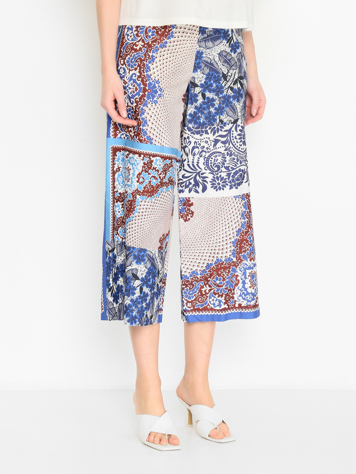 Брюки на резинке Weekend Max Mara  –  МодельВерхНиз  – Цвет:  Синий