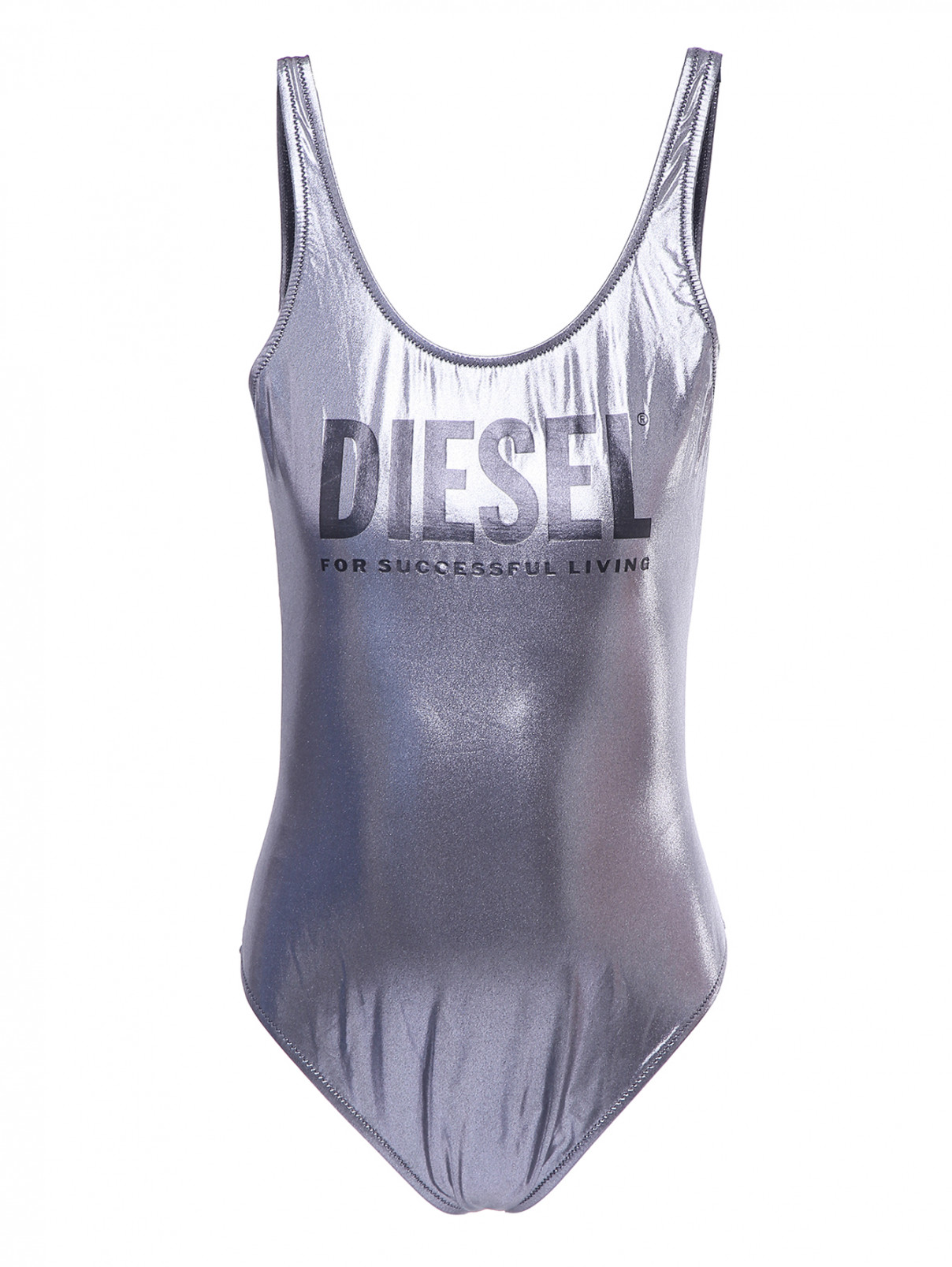 Слитный купальник с принтом Diesel  –  Общий вид  – Цвет:  Серый