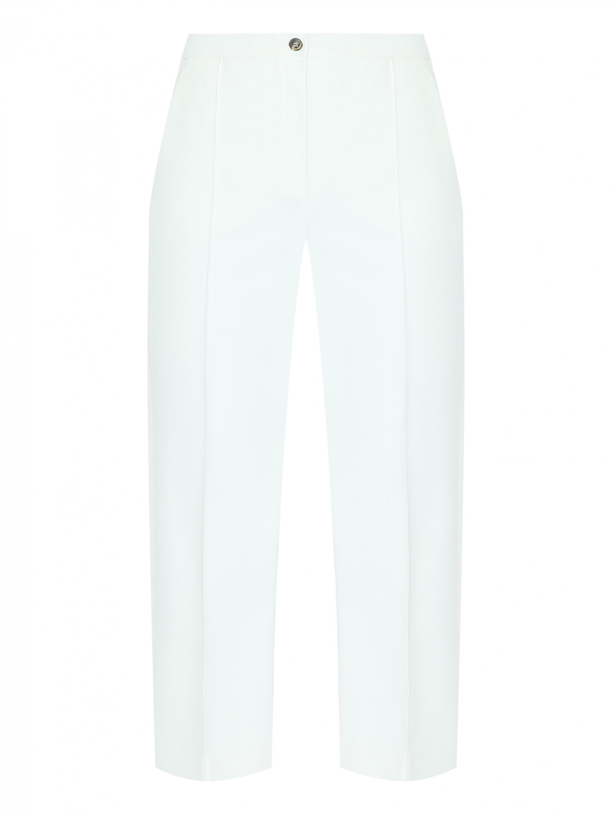 Прямые брюки со стрелками Marina Rinaldi  –  Общий вид  – Цвет:  Белый