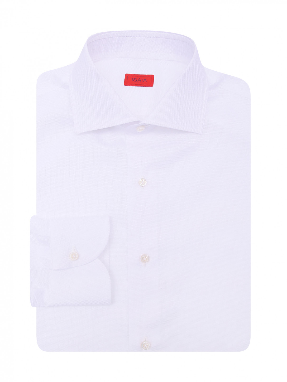 Рубашка из хлопка Isaia  –  Общий вид  – Цвет:  Белый