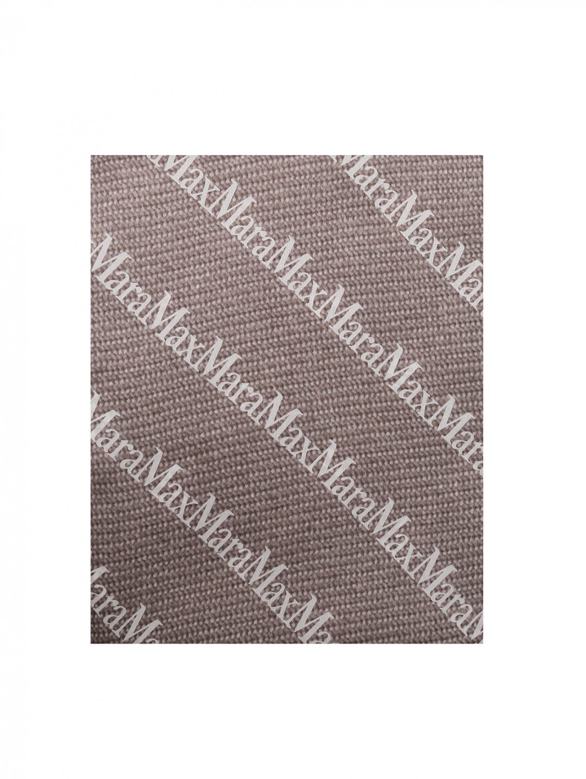 Шарф из шелка с узором Max Mara  –  Общий вид  – Цвет:  Серый
