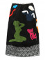 Юбка - миди с отделкой из кружева и аппликациями Moschino Couture  –  Общий вид