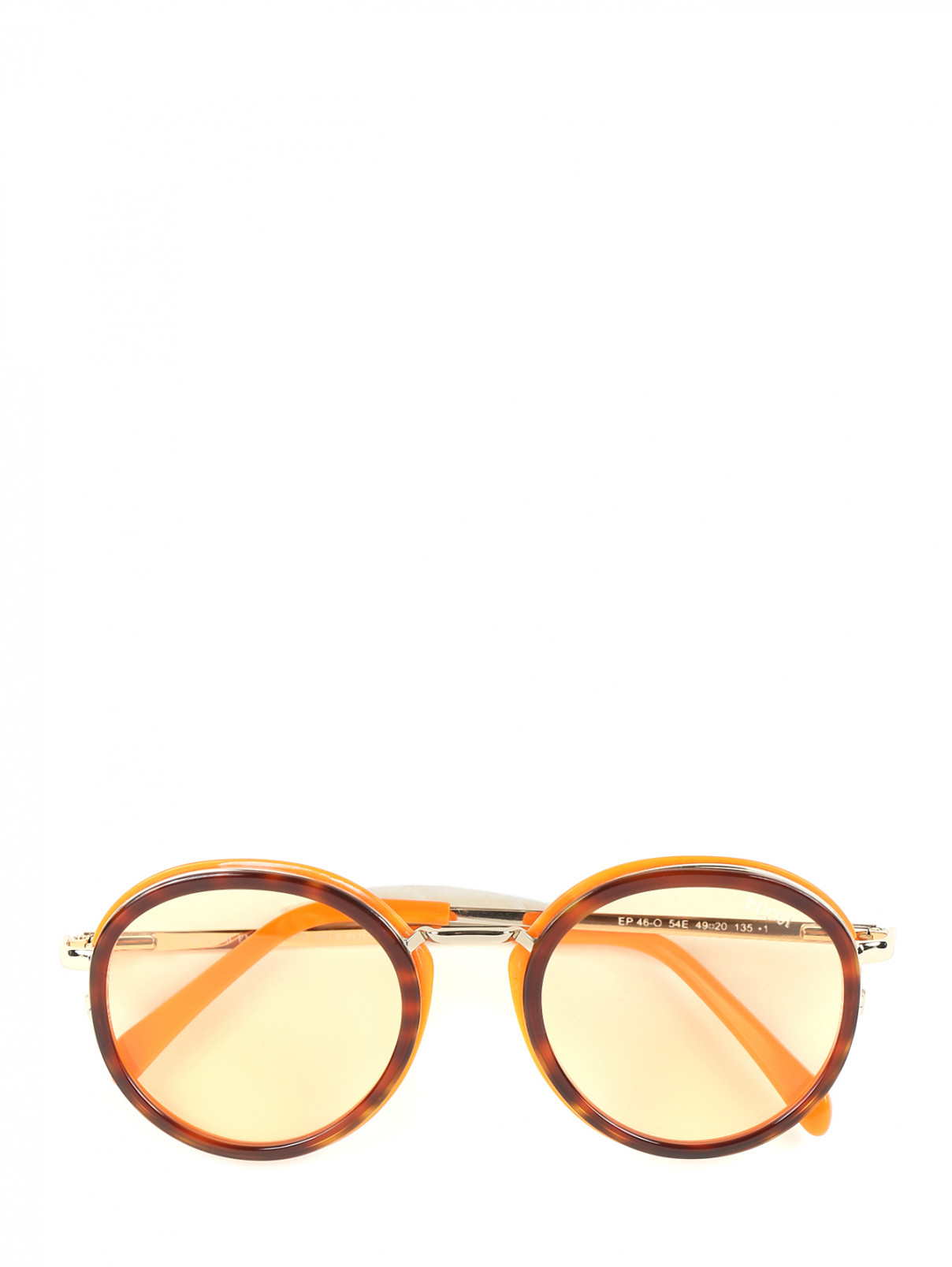 Солнцезащитные очки в оправе из пластика и металла Emilio Pucci  –  Общий вид  – Цвет:  Мультиколор