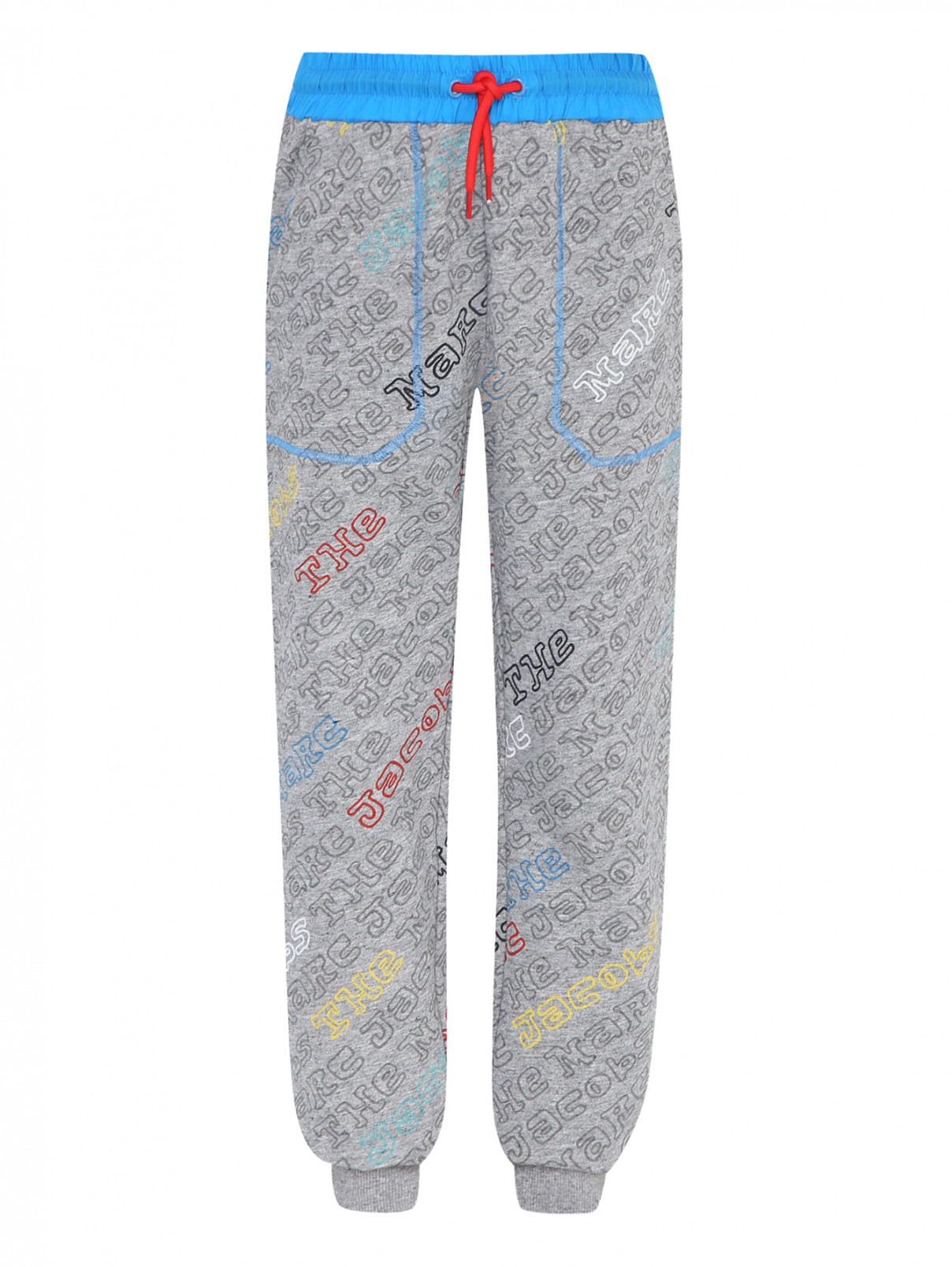 Трикотажные брюки с карманами Little Marc Jacobs  –  Общий вид  – Цвет:  Серый
