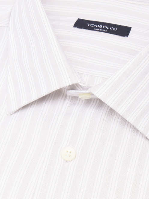 Рубашка из хлопка с узором полоска - Деталь1