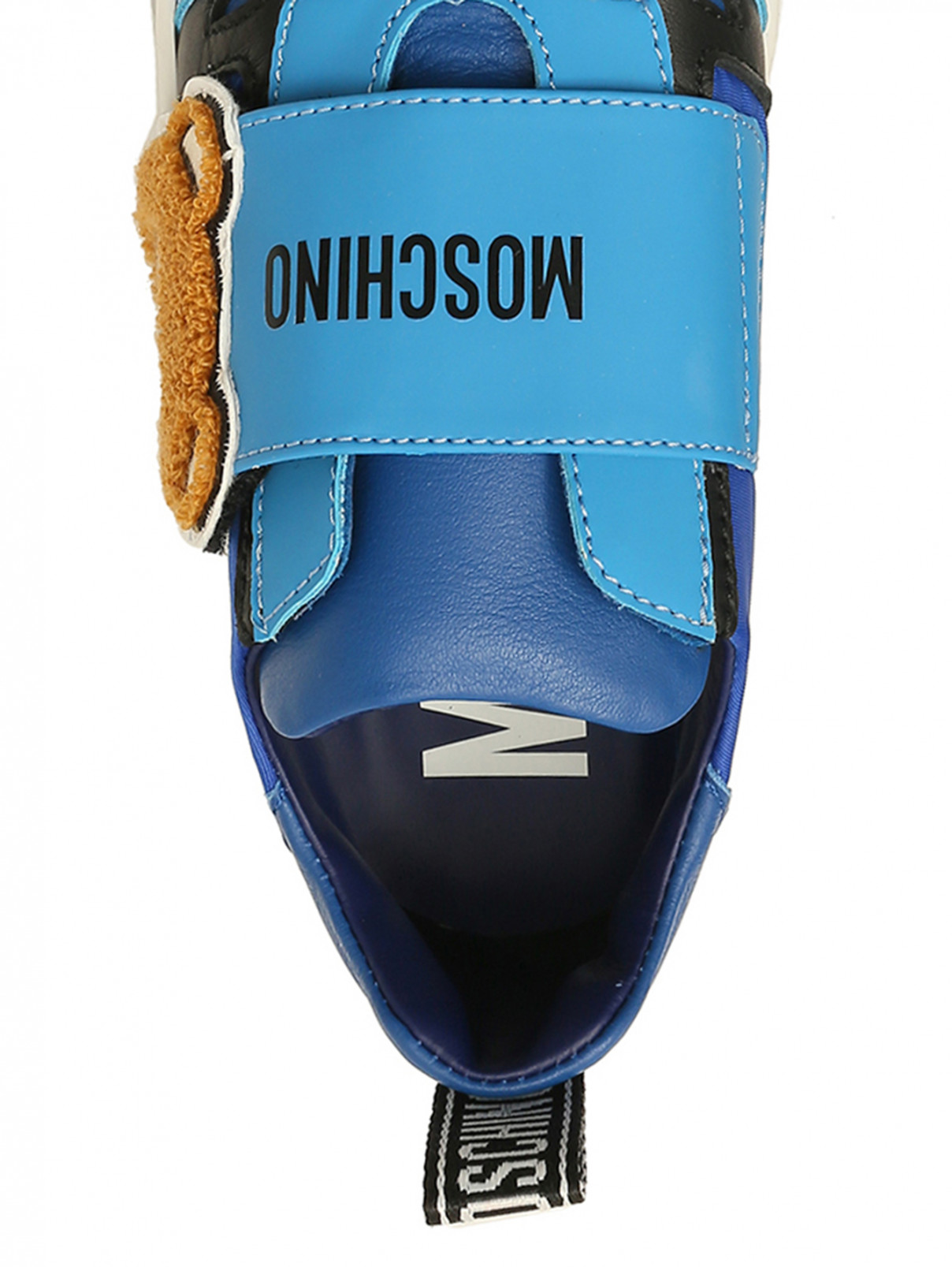 Кеды из кожи с липучкой Moschino  –  Деталь1  – Цвет:  Синий