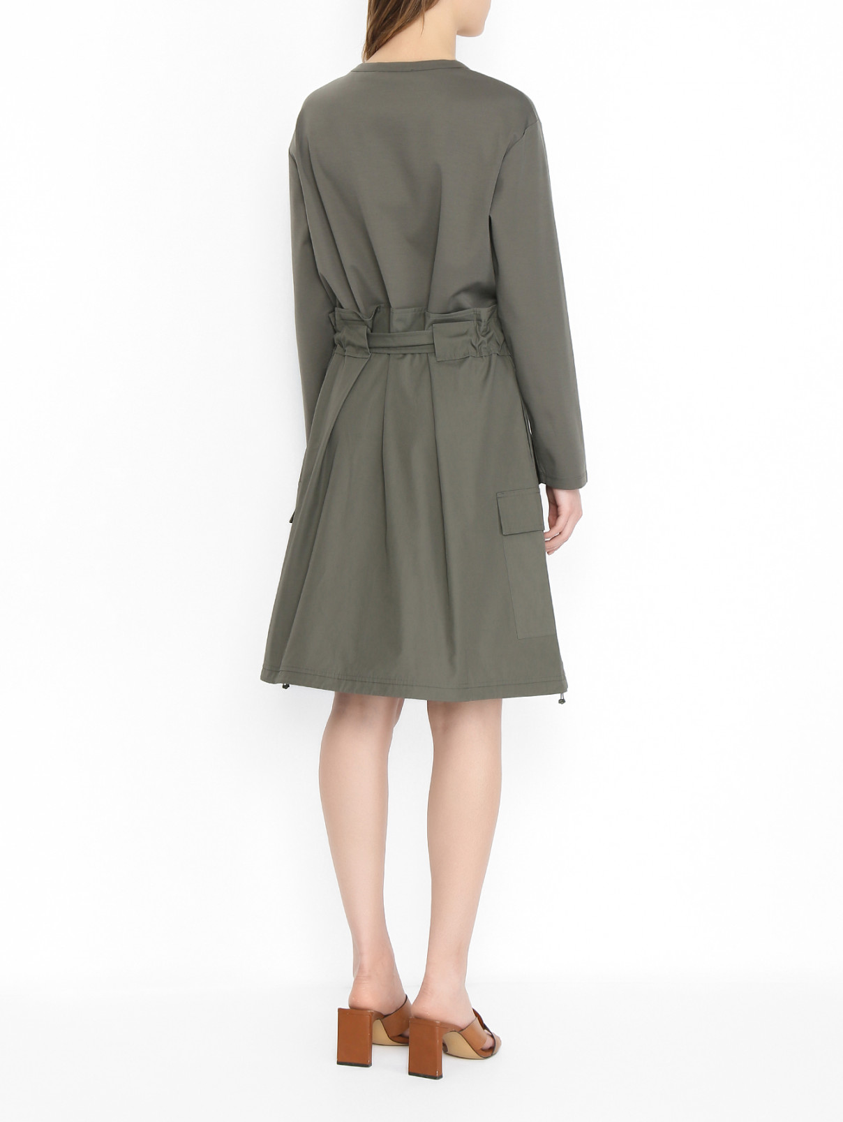 Платье с длинными рукавами Weekend Max Mara  –  МодельВерхНиз1  – Цвет:  Зеленый