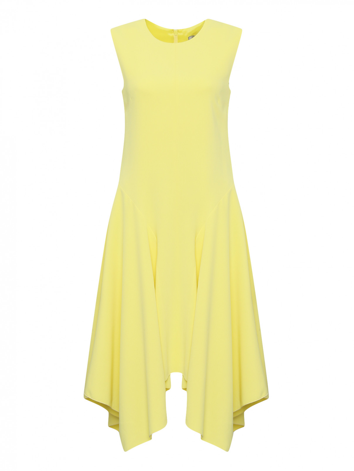 Платье с асимметричным низом Sportmax  –  Общий вид  – Цвет:  Желтый