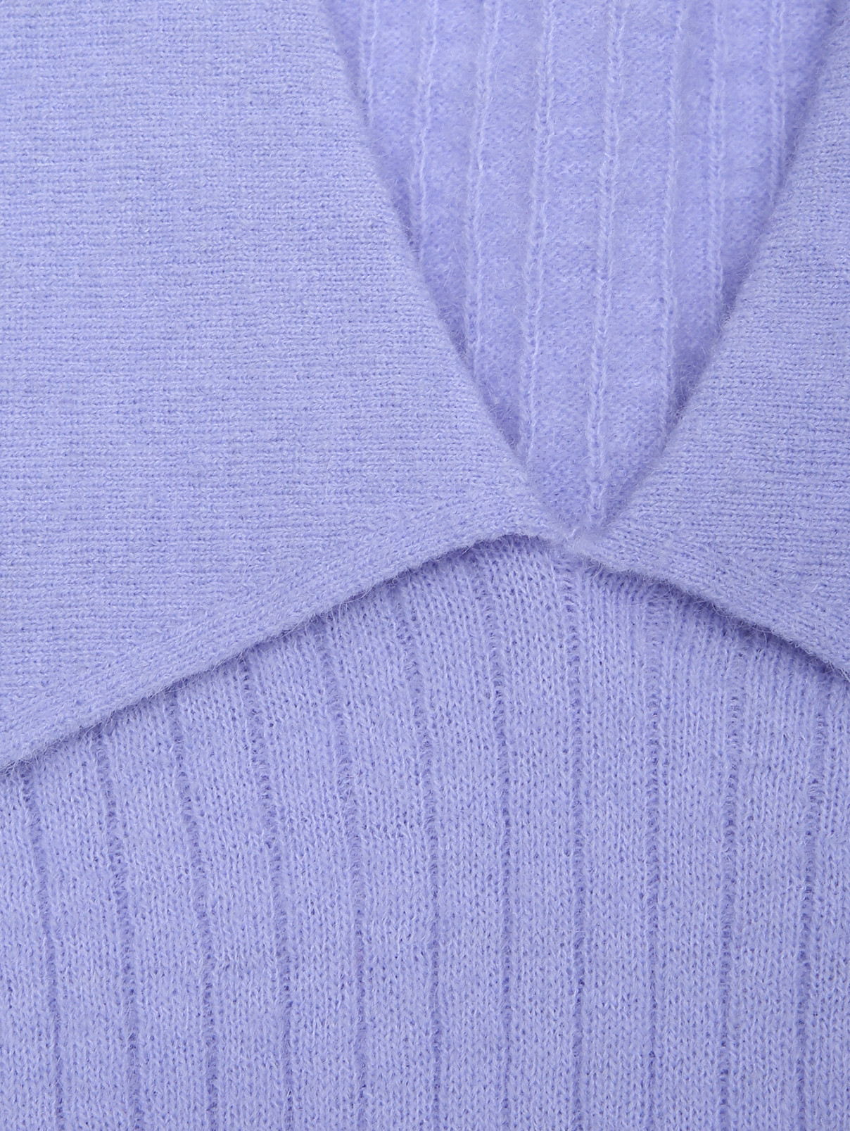Джемпер из смешанной шерсти с короткими рукавами Rohe  –  Деталь  – Цвет:  Фиолетовый