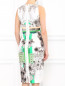 Платье-футляр из хлопка с цветочным узором Antonio Berardi  –  Модель Верх-Низ1