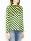 Блуза из шелка свободного кроя с узором полоска Max&Co  –  МодельВерхНиз
