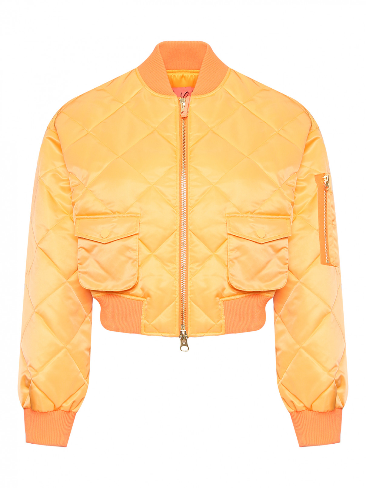 Укороченная куртка на молнии Max&Co  –  Общий вид  – Цвет:  Оранжевый