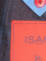 Пиджак из шелка смешанного с кашемиром с узором клетка Isaia  –  Деталь2