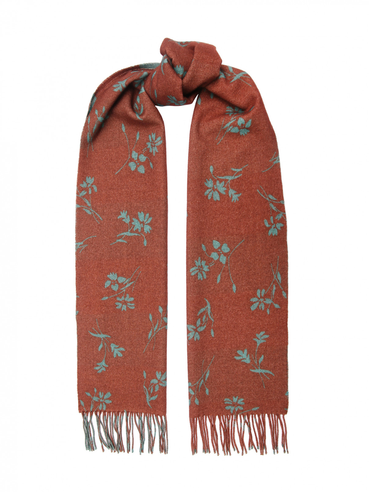 Двусторонний шарф из шерсти и кашемира Paul Smith  –  Общий вид  – Цвет:  Узор