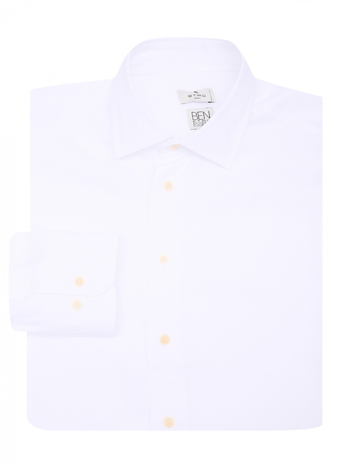 Рубашка с узором пейсли Etro  –  Общий вид  – Цвет:  Белый