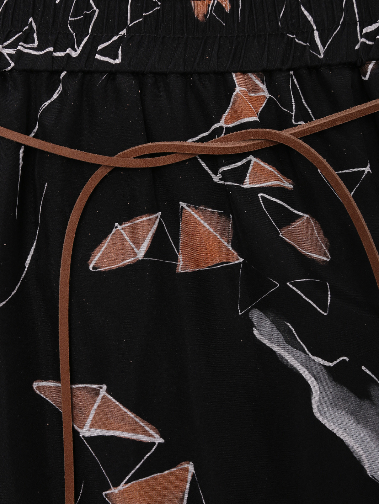 Юбка из шелка с узором Alysi  –  Деталь  – Цвет:  Черный