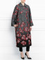 Пальто из фактурной ткани с цветочным узором Alberta Ferretti  –  Модель Общий вид