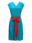 Платье из шелка с поясом Chapurin  –  Общий вид