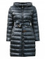Пуховое пальто с поясом и капюшоном S Max Mara  –  Общий вид