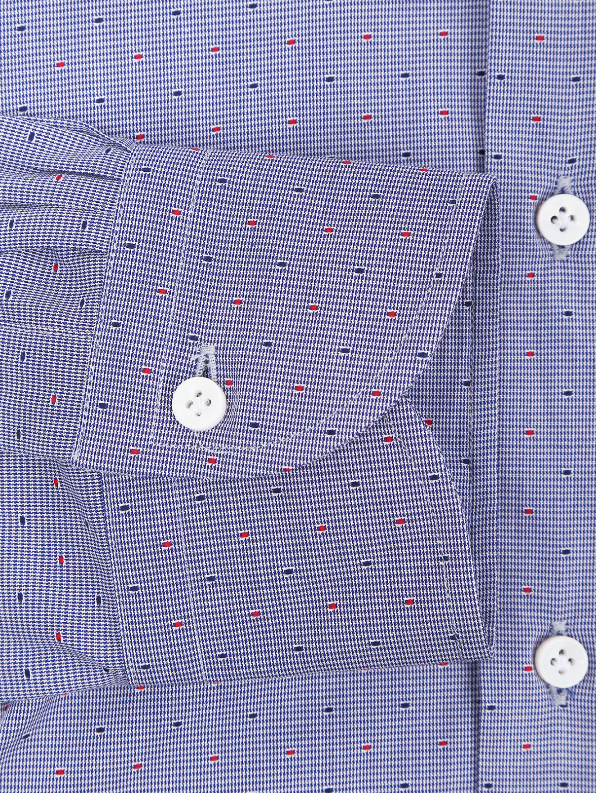 Рубашка из хлопка с узором BOSCO  –  Деталь1  – Цвет:  Синий
