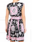 Шелковое платье с принтом Moschino Cheap&Chic  –  Модель Верх-Низ1