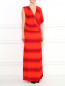 Трикотажное платье-макси асимметричного кроя с узором Chapurin  –  Модель Общий вид