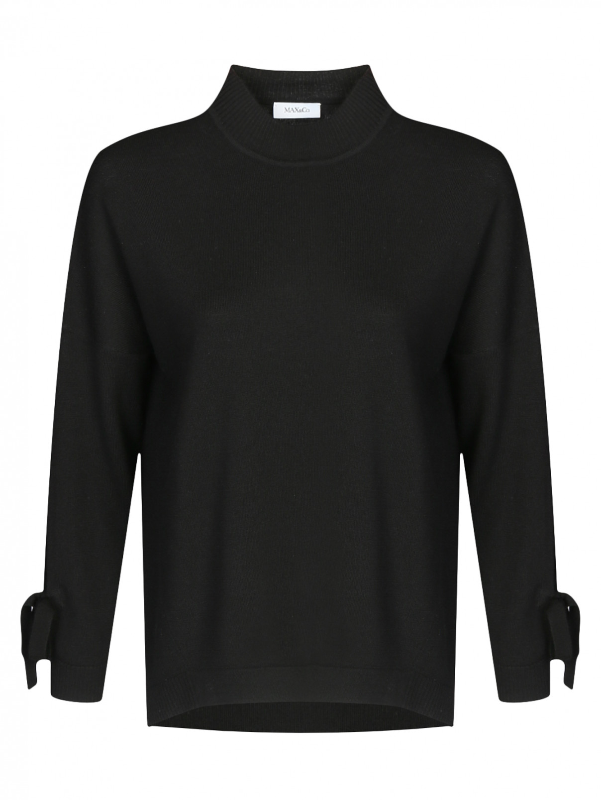 Джемпер из шерсти с рукавами 3/4 Max&Co  –  Общий вид  – Цвет:  Черный