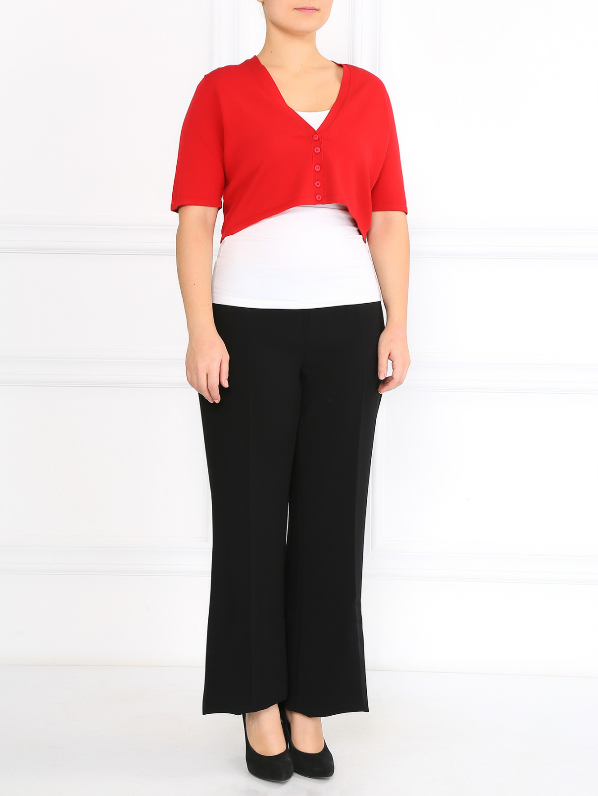 Классические прямые брюки Marina Rinaldi  –  Модель Общий вид  – Цвет:  Черный