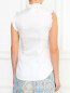Блуза из хлопка, декорированная стразами Moschino  –  Модель Верх-Низ1