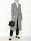 Пальто из шерсти с узором клетка Calvin Klein 205W39NYC  –  МодельОбщийВид