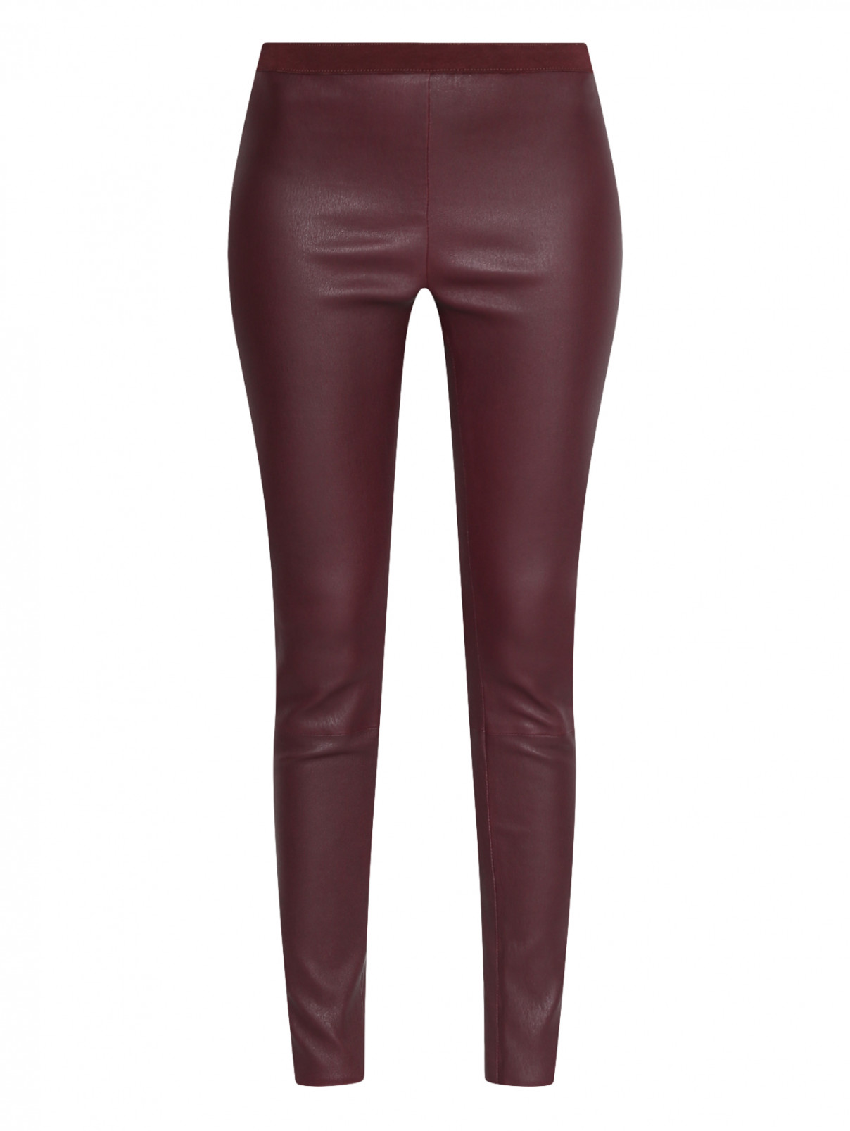 Узкие брюки из кожи DESIGNERS REMIX  –  Общий вид  – Цвет:  Красный