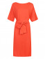 Платье из шерсти трикотажное с поясом Stefanel Cashmere  –  Общий вид
