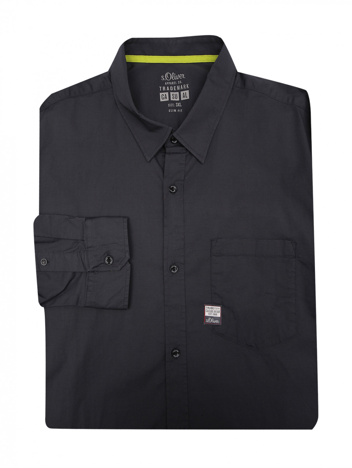 Рубашка из хлопка с накладным карманом S.Oliver  –  Общий вид