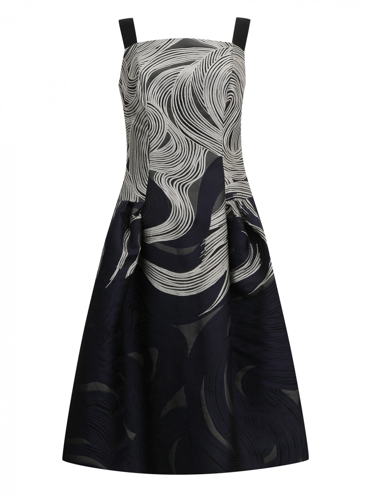 Платье-футляр с узором Carolina Herrera  –  Общий вид  – Цвет:  Узор