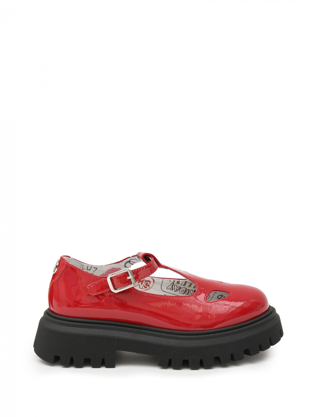 Лакированные туфли с пряжкой Dolce & Gabbana  –  Обтравка1  – Цвет:  Красный