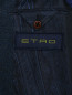 Шерстяной однобортный пиджак с принтом Etro  –  Деталь2