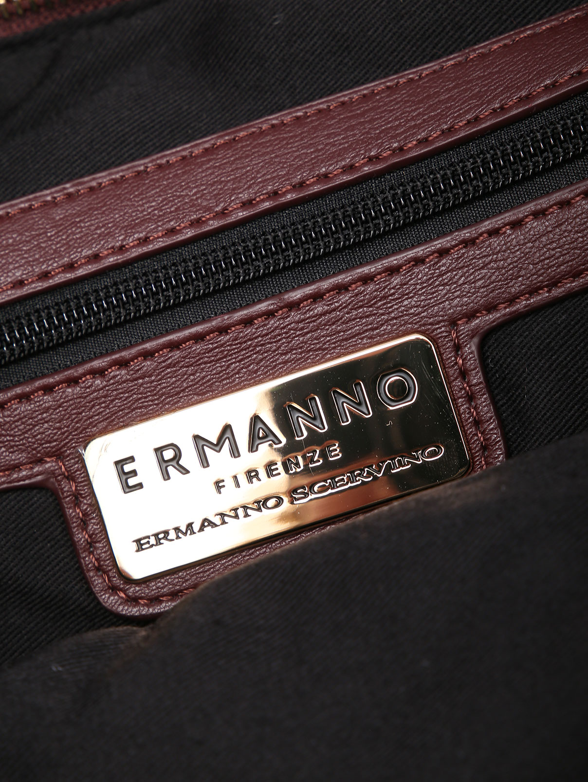 Стеганая сумка с логотипом Ermanno Firenze  –  Деталь1  – Цвет:  Красный