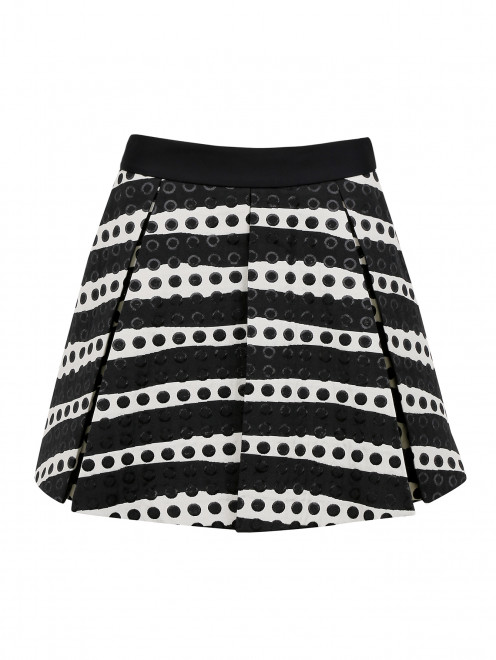Мини-юбка с узором  и боковыми карманами - Общий вид